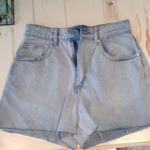 High waisted jean shorts